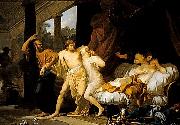 Baron Jean-Baptiste Regnault Regnault Socrates Tears Alcibiades from the Embrace of Sensual Pleasure Sweden oil painting artist
